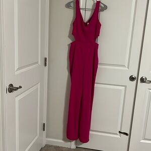 Crystal sky pink cut out jumpsuit size medium